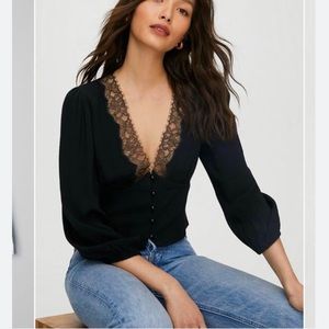 Wilfred romance me blouse black size xs